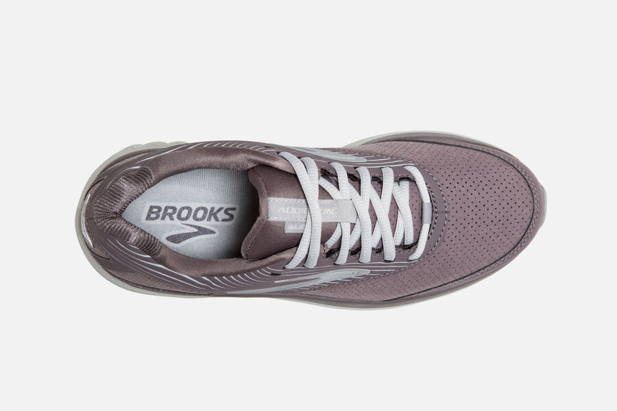 Brooks Running Shoes - Addiction Walker Suede Womens - Dark Grey - YBU-076193